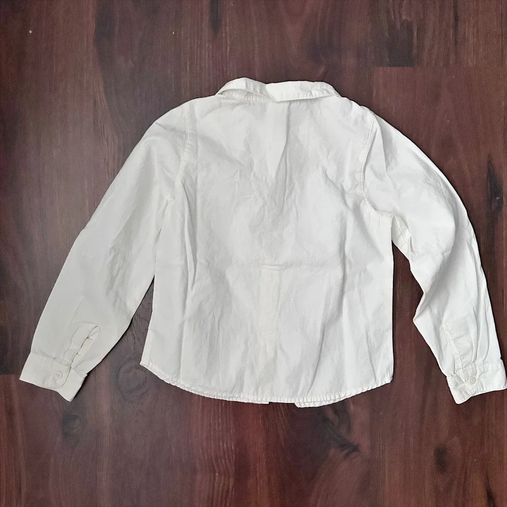 Gymboree 2-piece Cotton Long Sleeve Button Up Shirt & Sweater Vest Set Girls 7